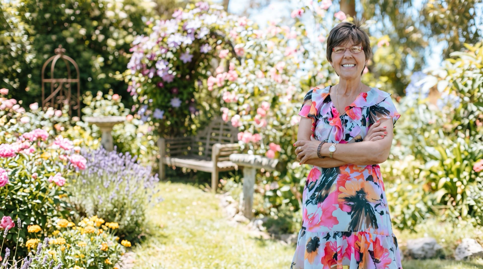 Agnes Gaspar, licensee of My Place Real Estate, in a Baldivis garden