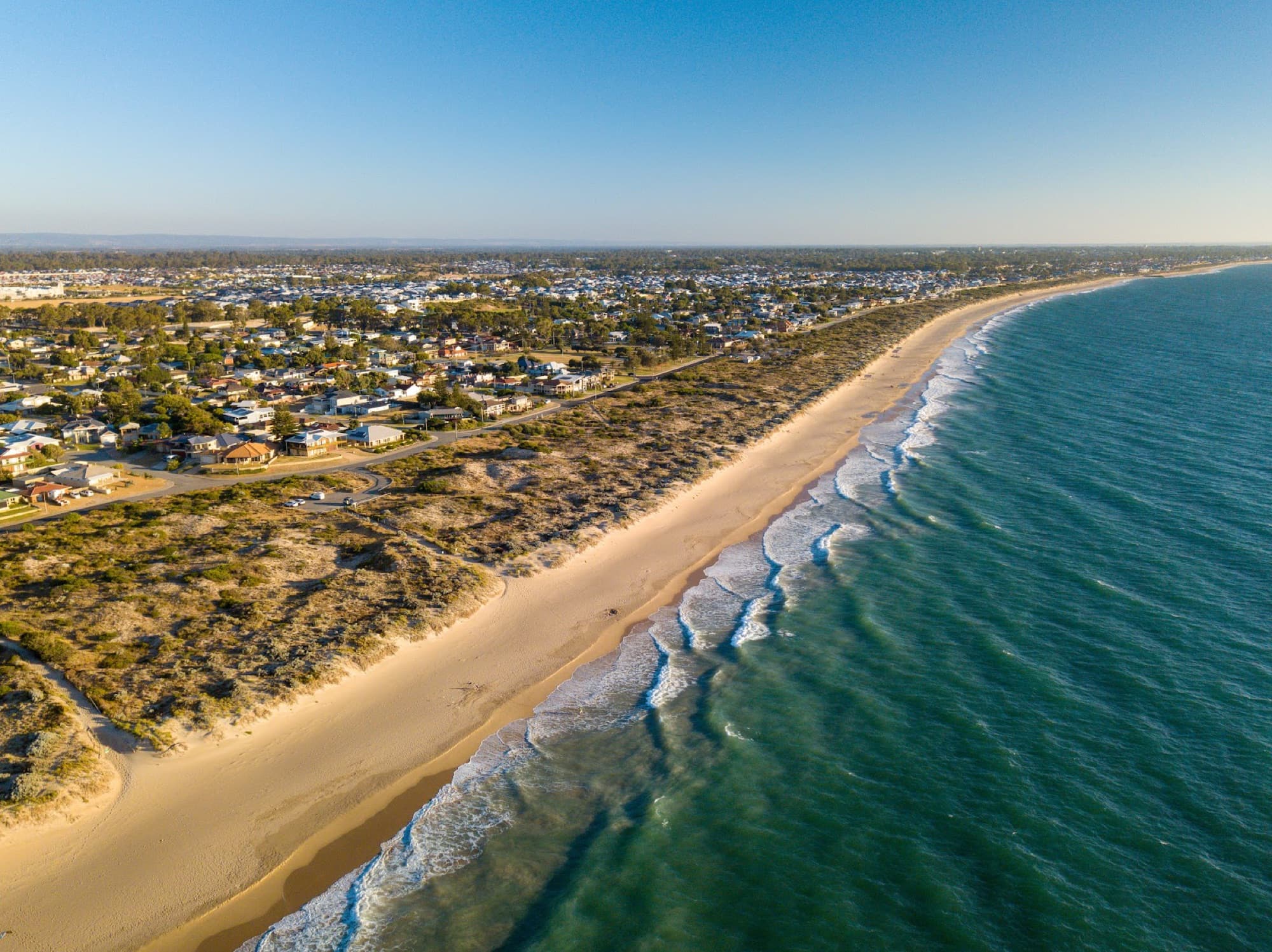 Madora Bay coastline and residential streetscape